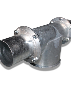 Outlet flat galv dia 150 cpl FlexVey 90